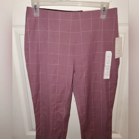 NWT A New Day Side Zip Grid Pattern High Rise Skinny Ankle Pants - Picture 4 of 10